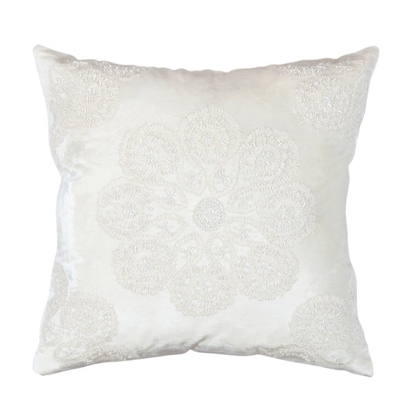 Pasargad Naples Embroidered Cotton Throw Pillow Wayfair